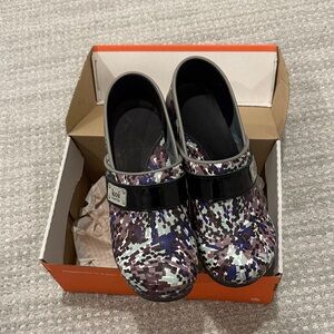 Sanita Kids Pixel Clog in Purple and Black